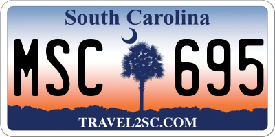 SC license plate MSC695