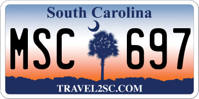 SC license plate MSC697