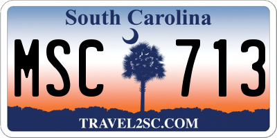 SC license plate MSC713