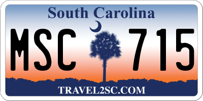SC license plate MSC715