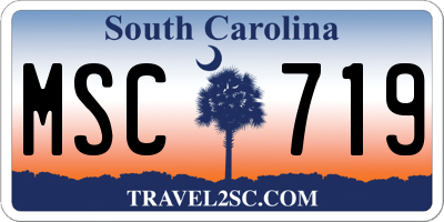 SC license plate MSC719
