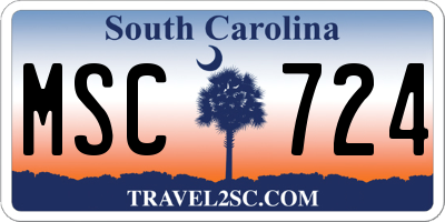SC license plate MSC724
