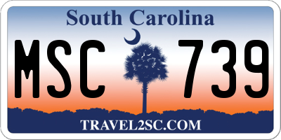 SC license plate MSC739
