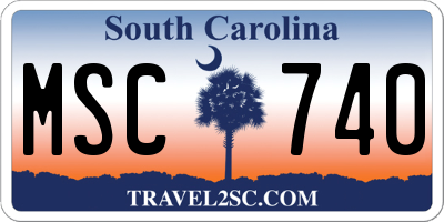 SC license plate MSC740