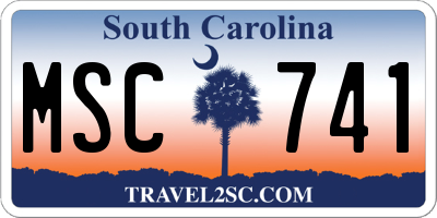 SC license plate MSC741