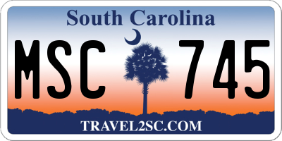 SC license plate MSC745