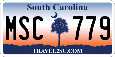 SC license plate MSC779