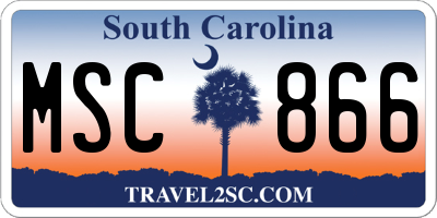 SC license plate MSC866