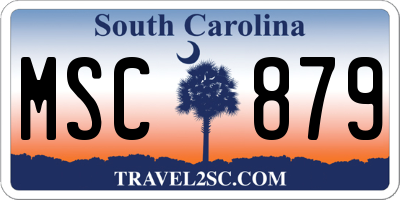 SC license plate MSC879