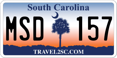 SC license plate MSD157