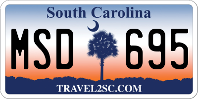 SC license plate MSD695