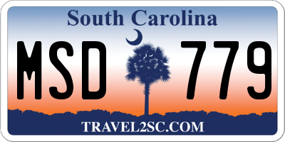 SC license plate MSD779