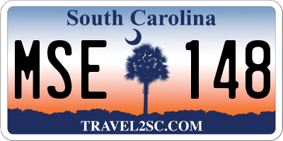 SC license plate MSE148