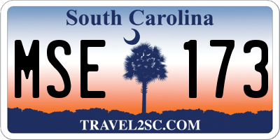 SC license plate MSE173