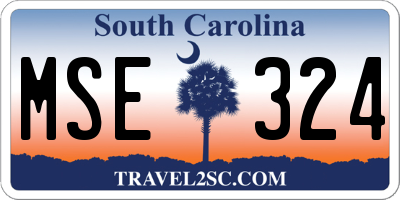 SC license plate MSE324