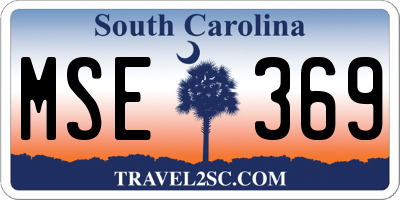 SC license plate MSE369