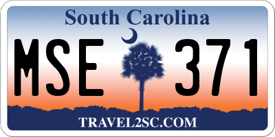 SC license plate MSE371
