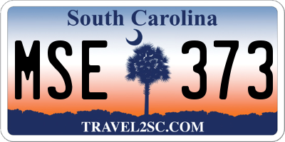SC license plate MSE373