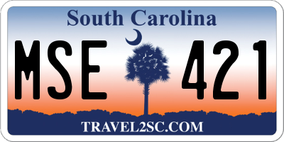 SC license plate MSE421