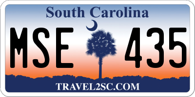 SC license plate MSE435