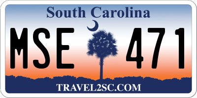 SC license plate MSE471