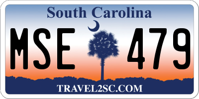 SC license plate MSE479
