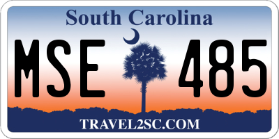 SC license plate MSE485