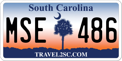 SC license plate MSE486