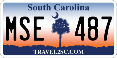 SC license plate MSE487