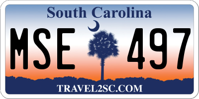 SC license plate MSE497