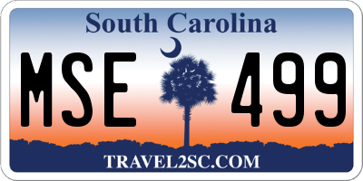 SC license plate MSE499