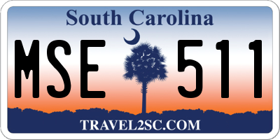 SC license plate MSE511