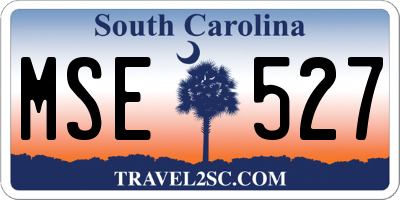SC license plate MSE527