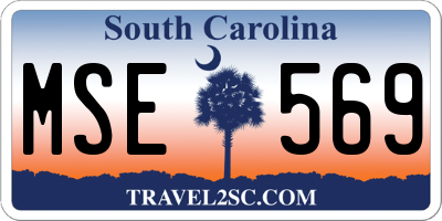 SC license plate MSE569