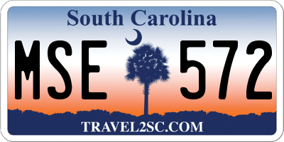 SC license plate MSE572