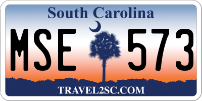 SC license plate MSE573