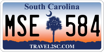 SC license plate MSE584