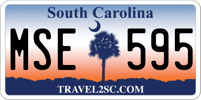SC license plate MSE595