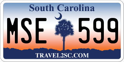 SC license plate MSE599