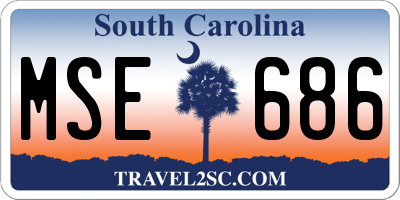 SC license plate MSE686