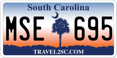 SC license plate MSE695