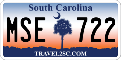 SC license plate MSE722