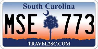 SC license plate MSE773