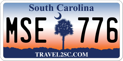SC license plate MSE776