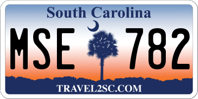 SC license plate MSE782