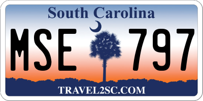 SC license plate MSE797