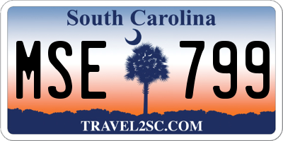 SC license plate MSE799