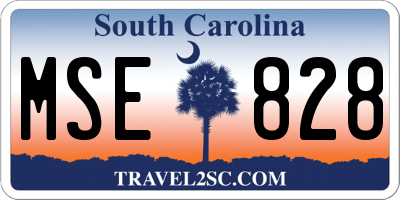 SC license plate MSE828