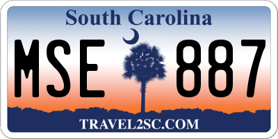 SC license plate MSE887
