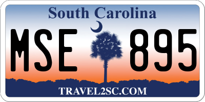 SC license plate MSE895